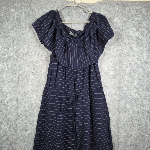 New York and Company Soho Women's Short Sleeve Full Length Dress Blue Size M - Picture 2 of 8